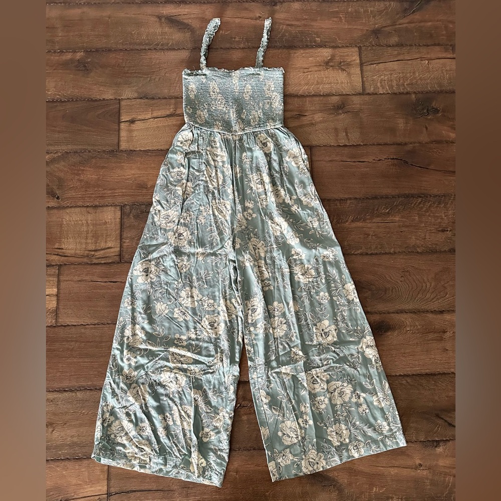 Patrons of Peace green floral jumpsuit romper
